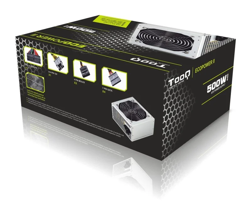 Fuente de Alimentaci&oacute;n TooQ TQEP-500SSE/ 500W/ Ve.