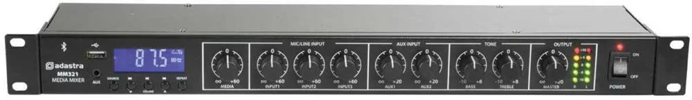 Misturador Rack com Bluetooth e Leitor Usb/Fm