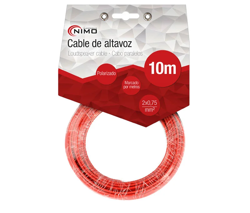 Cabo De Coluna 2X0.75Mm&sup2; Preto/Vermelho 10M