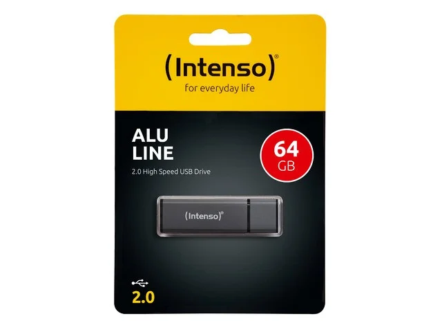Mem&oacute;ria Usb e Micro Usb Intenso Alu Line 64 Gb Antracite 64 Gb Mem&oacute;ria Usb 