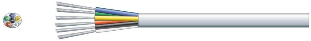 Cabo Alarme/Sinal 7 X 0.2mm 6 Nucleos Branco 100m