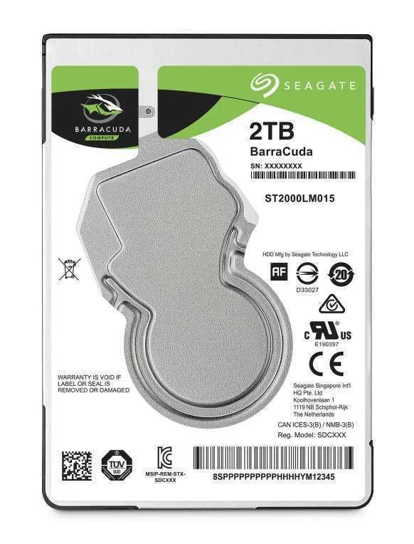 Disco Duro 2.5  2tb Sata 3 Seagate 128mb Barracuda
