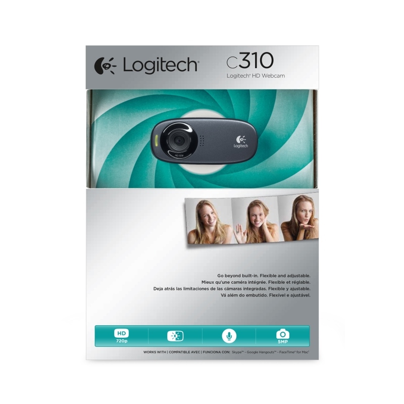 Logitech C310 Webcam Hd 1 Mp4/Usb Hangouts Webex N