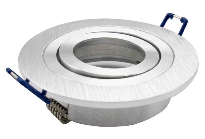 Aro M&oacute;vel Redondo Aluminio Gu10 A&ccedil;o Escovado