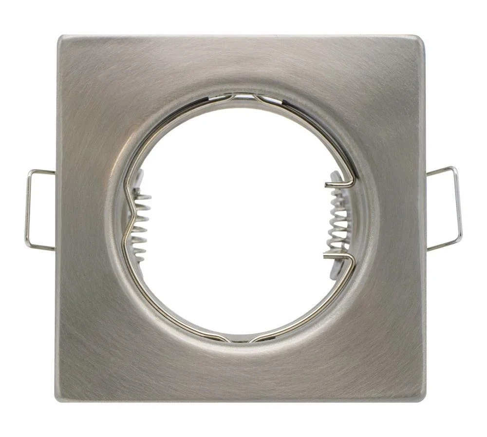 Aro Quadrado Para Lampadas Gu10/Mr16 Fixo Inox