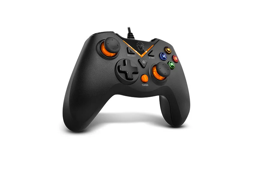 Gamepad Krom Key PC PS3 Preto/Laranja
