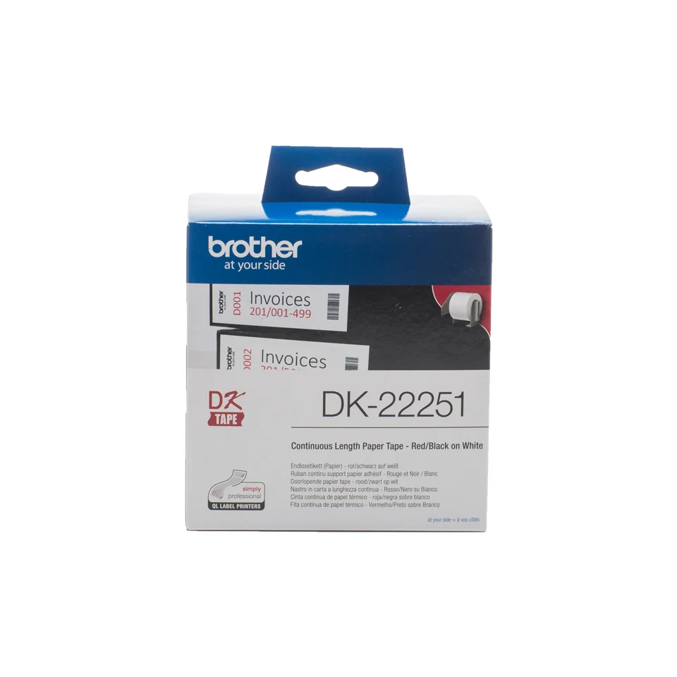 Fita Cont&iacute;nua Pepel T&eacute;rmico Dk-22251 - Brother