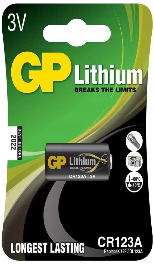 Blister Pila Gp Cr123a Especial Foto Dl123a  Litio