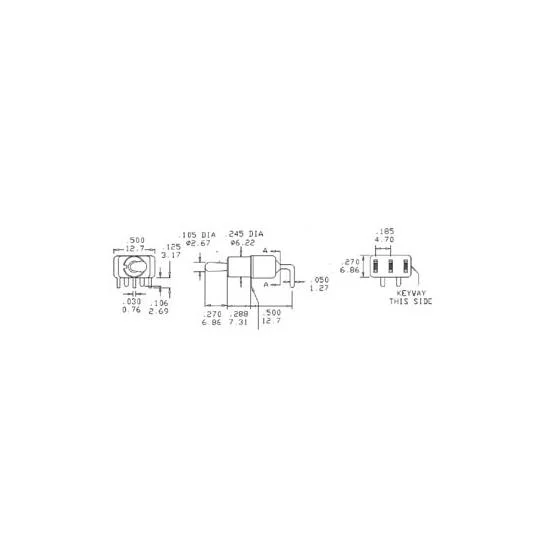 Interruptor 90&ordm; Horizontal Toggle - On-(On)