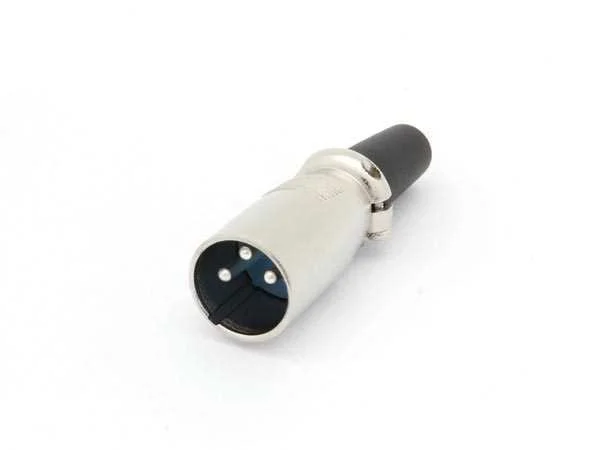 Ficha 3p Xlr Macho - Nickel  Tipo Short