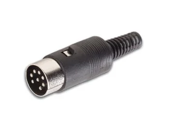 Enchufe Macho de Audio Din - 8p - Negro