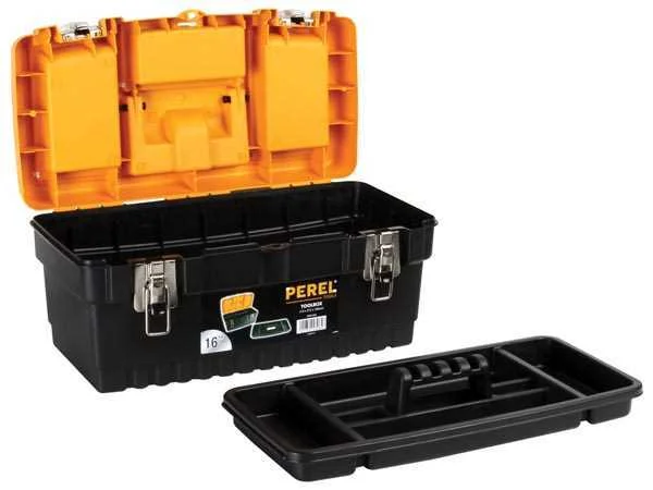 Caixa de Ferramentas com Fechos Met&aacute;licos - 413 X 212 X 186 Mm - 16,2 L