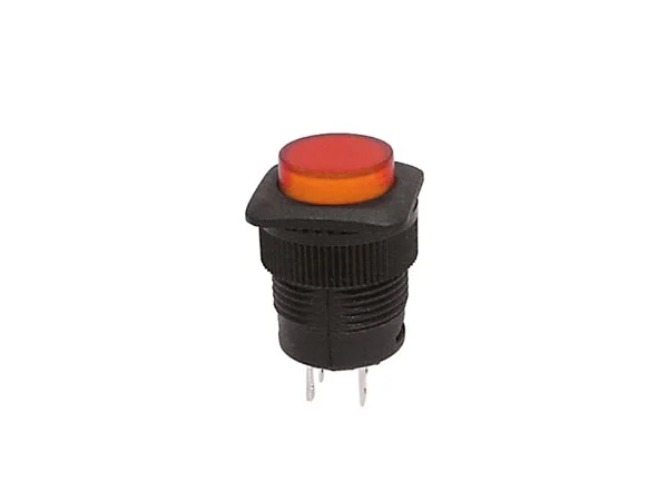 Interruptor Teimoso Off-On  Amber Led