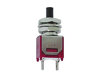 Vertical Subminiature Push-Button Switch - Spst Off-(On)
