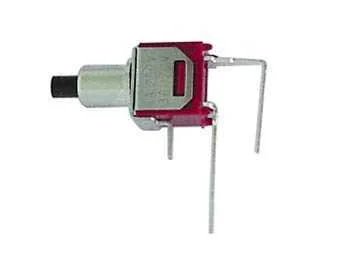 90&deg; Vertical Subminiature Push-Button Switch - Spst Off-(On)