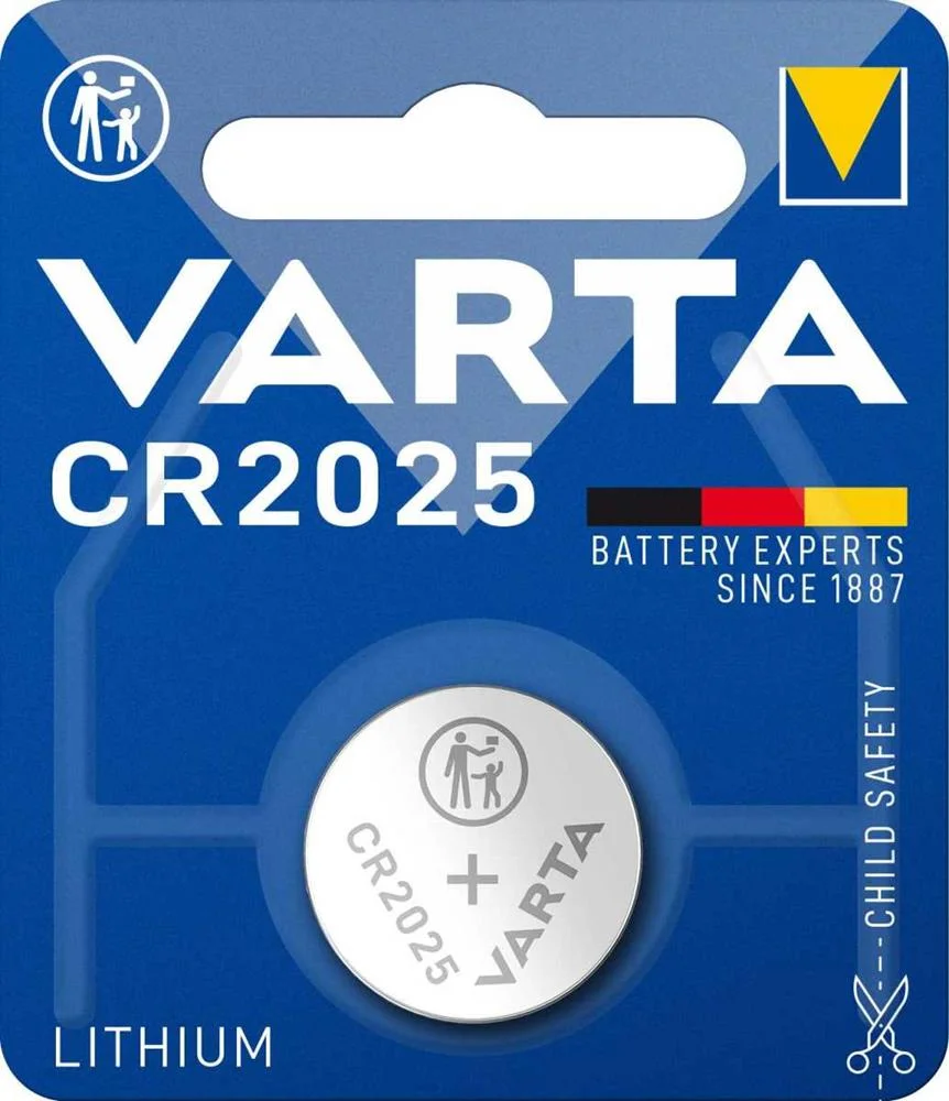 Varta Batterie Knopfzelle Cr2025 3v 157mah Lithium      1st.