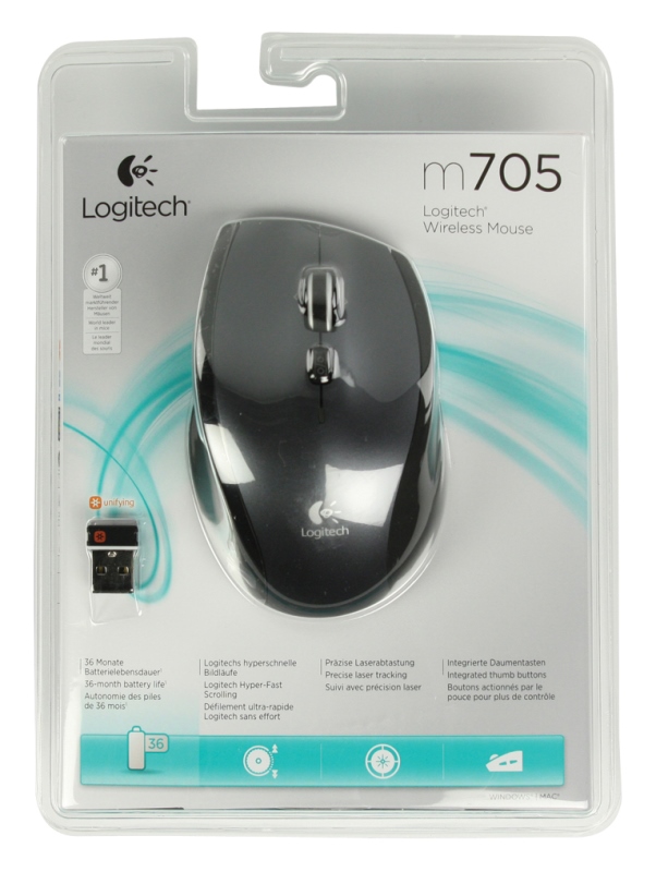 Logitech Marathon M705 Wireless Mouse (910-001949)