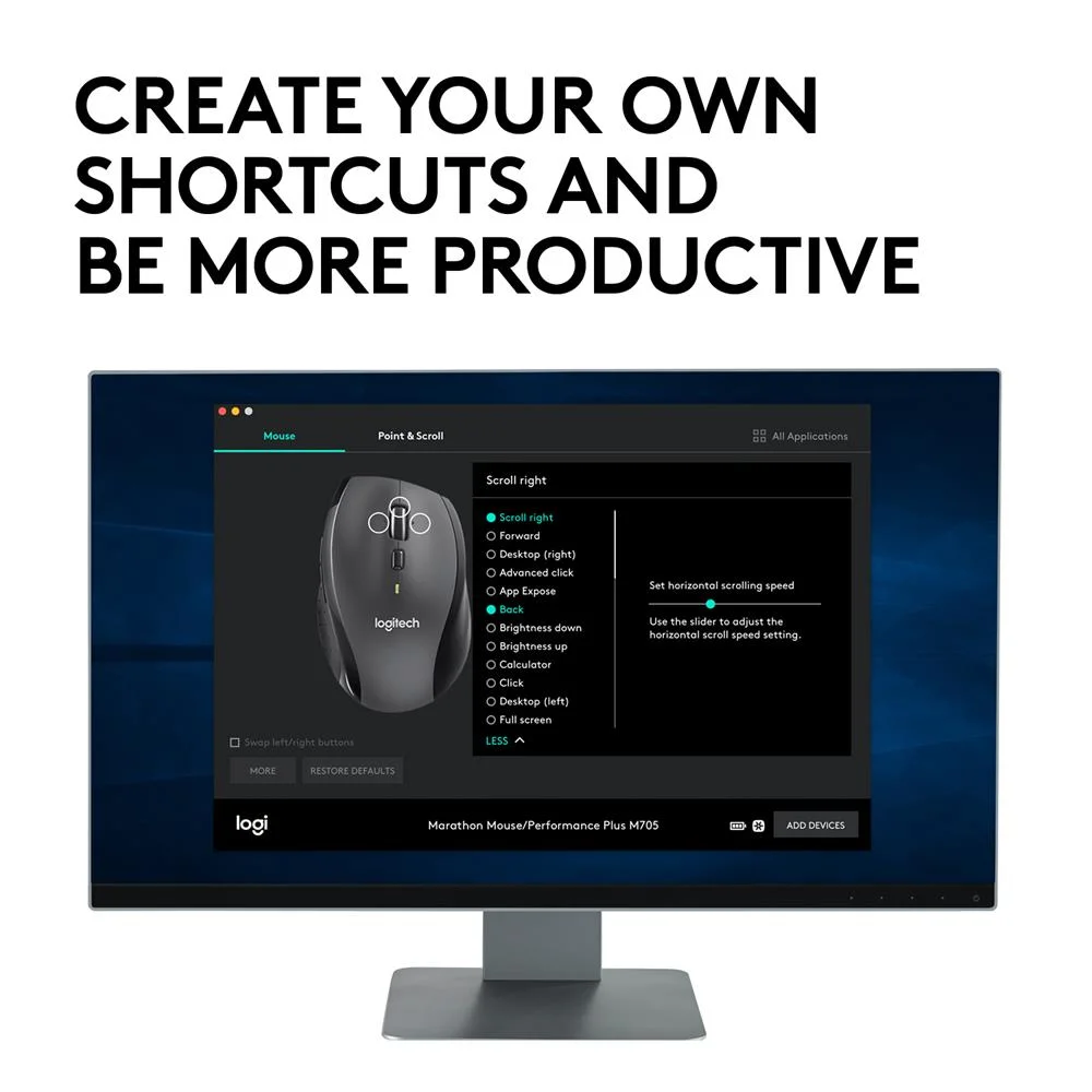 Logitech Marathon M705 Wireless Mouse (910-001949)