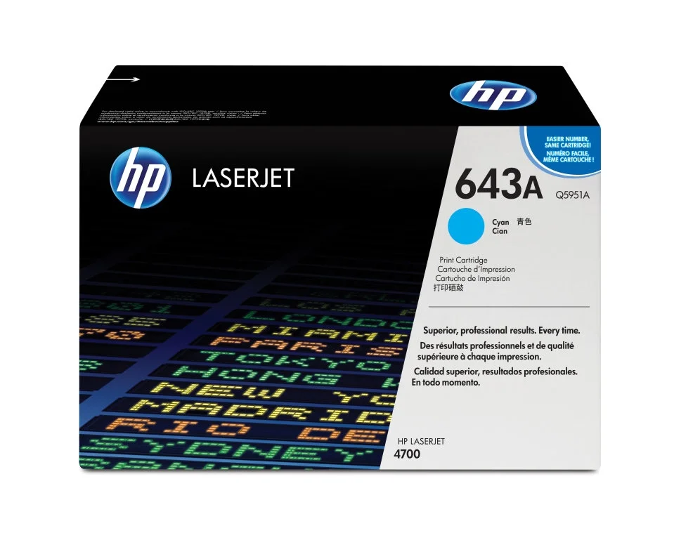 T&oacute;ner Original Hp T643a Ciano