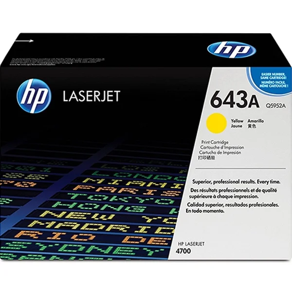 T&oacute;ner Original HP 643A Amarelo