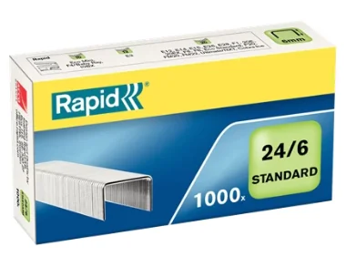 Caja de 1000 Grapas Tipo 22/6 - 24/6 Galvanizadas.