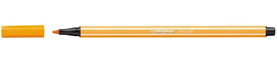 Rotulador Punta Fibra Media 1mm. Pen 68 Naranja S.
