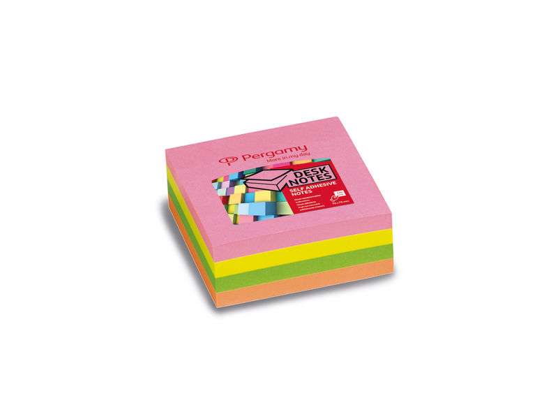 Notas de Escritorio Jumbo Rosa 76x76 Colores Ne&oacute;n.