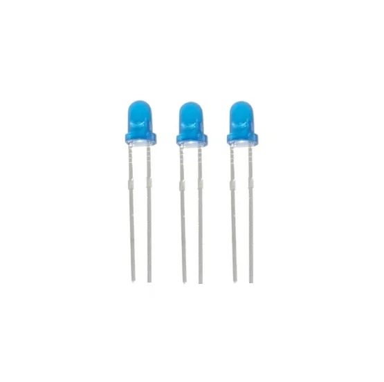 LED 3mm Azul 220-330mcd 70&deg; Frente Convexa