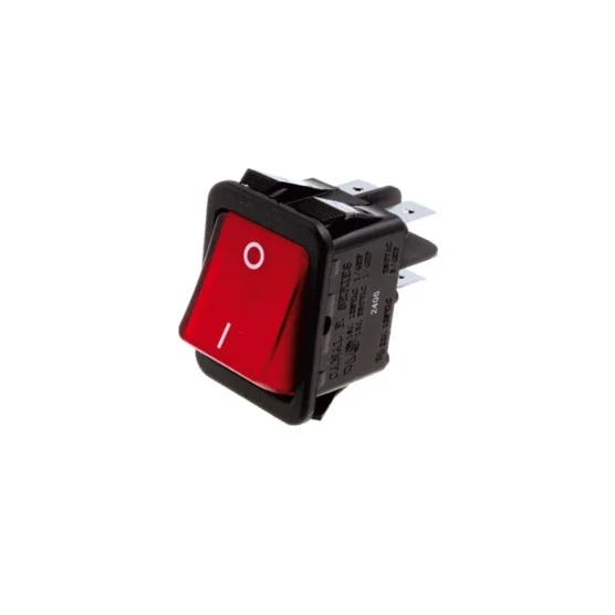 Interruptor Rocker DPST Off-On 16A 250Vac 2P verm.