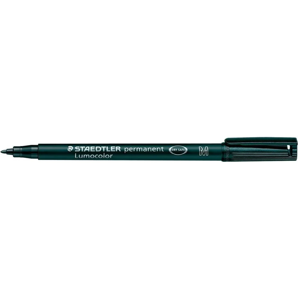 Staedtler Folienstift Lumocolor Perm M Schwarz 10 St&uuml;ck