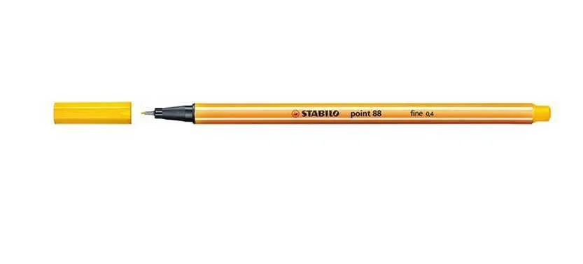 Caneta Fineliner Stabilo Point 88 Amarelo