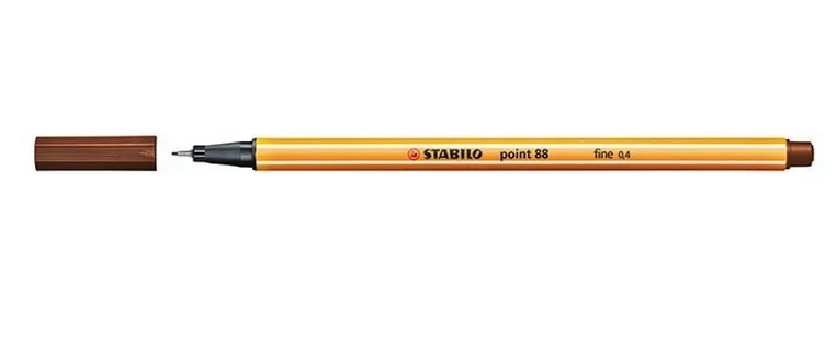 Rotulador Punta Fina Point 88 0.4mm Marron Stabil.