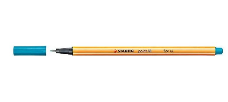 Marcador 0.4mm Azul Turquesa Stabilo Point 88