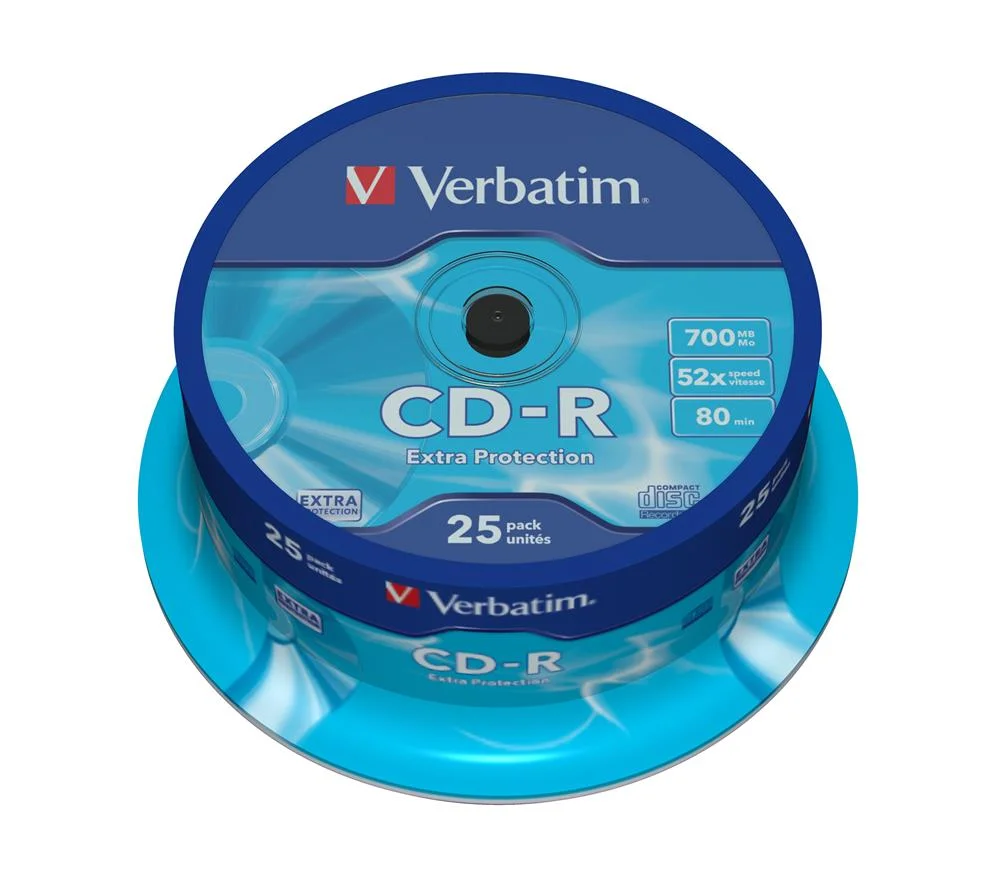 1x25 Verbatim Cd-R 80 / 700mb 52x Speed Extra Protection