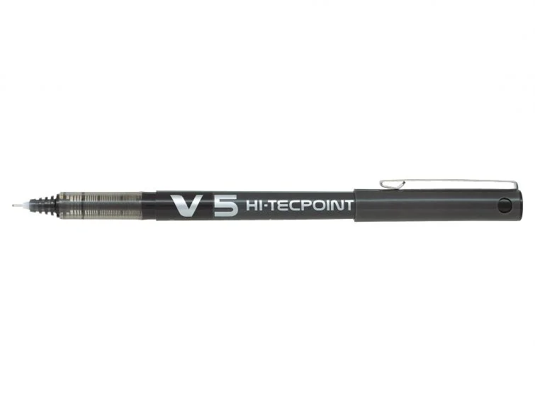 Pilot Hi-Tecpoint V5, Clipe, Esferogr&aacute;fica, Preto.