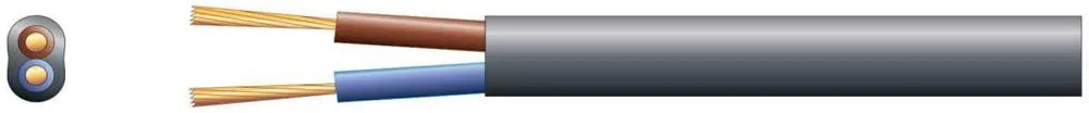 Cabo Eletrico Pvc 2 Nucleos Ho3vvh2-F2 Oval 100m
