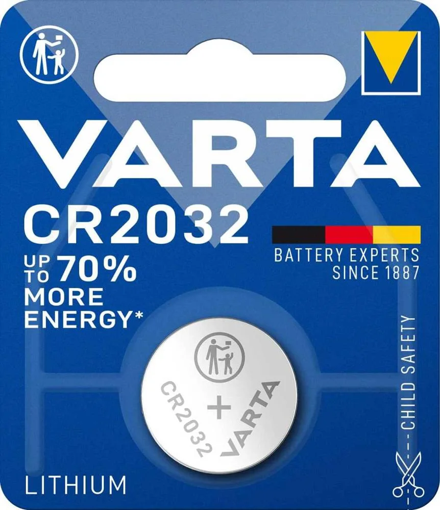 Varta Batterie Knopfzelle Cr2032 3v 220mah Lithium      1st.