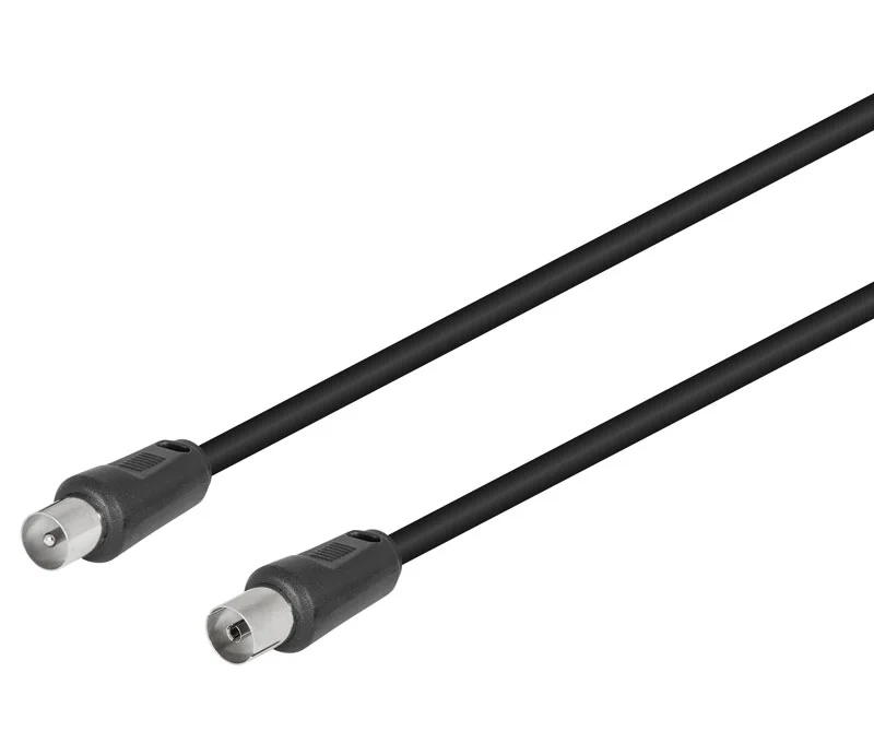 Cabo de Antena Macho para Femea Preto 1.5m