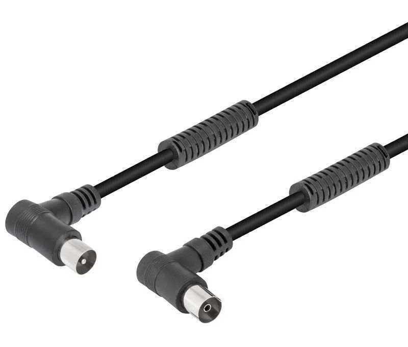 Cabo Rf 90&ordm; C/ Filtros (1.5 Mts) - Preto