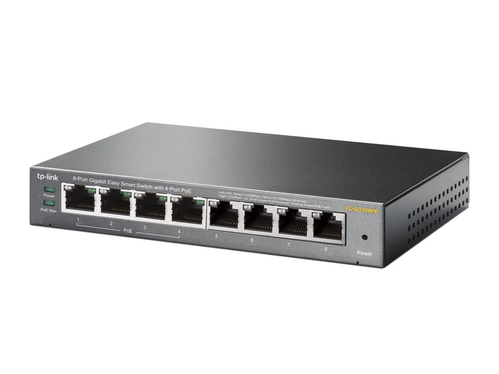 Tp-Link Gigabit Poe Smart Switch (Tl-Sg108pe)