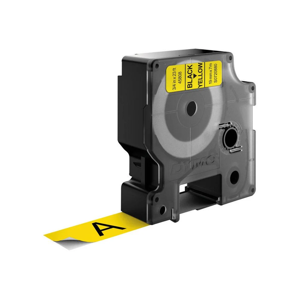 Cinta Rotuladora D1 19mmx7m Negro/Amarillo Dymo S.