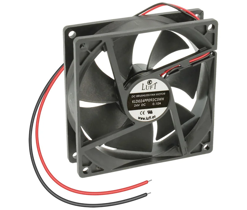 Ventilador 24Vdc 92x92x25mm de Veio com Fios