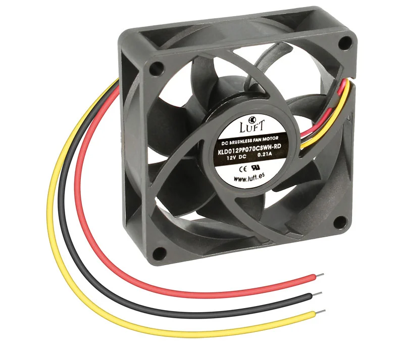 Ventilador 70x70x25mm, 12vcc/0,33a, Termopl&aacute;stico