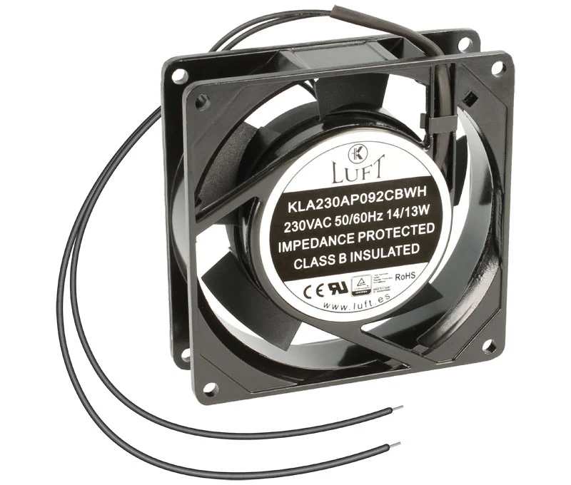 Ventilador 230Vac 92x92x25mm Rolamento Fios Metal
