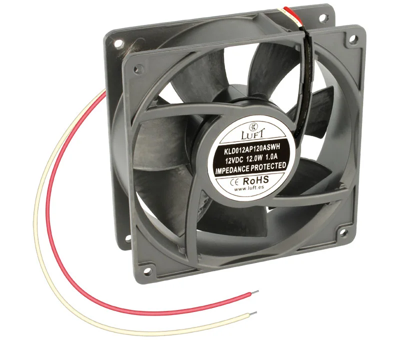 Ventilador 12Vdc 120x120x38mm de Veio com Fios