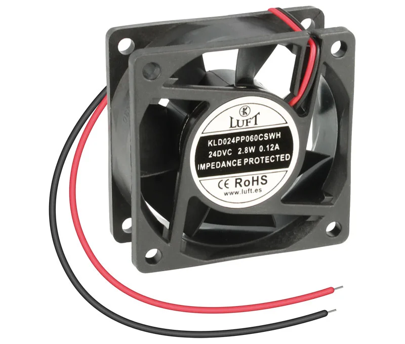 Ventilador 24vdc 60x60x25mm de Veio com Fios