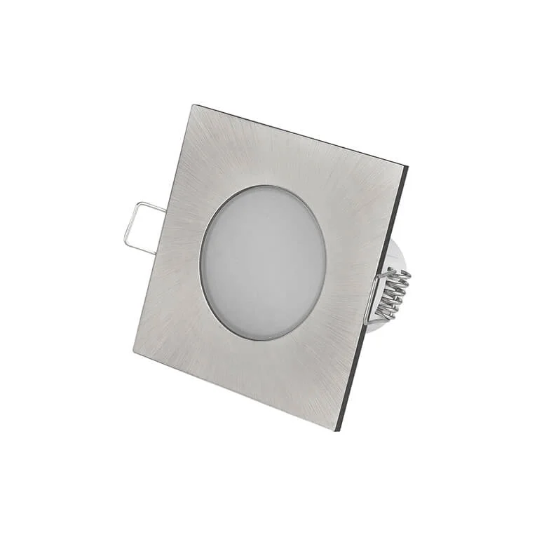 Foco LED Cuadrado Niquel Ip54 5w 4000k 350lm