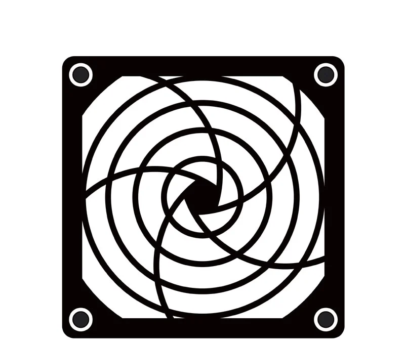 Grelha Protetora 92x92mm Plastico Preto