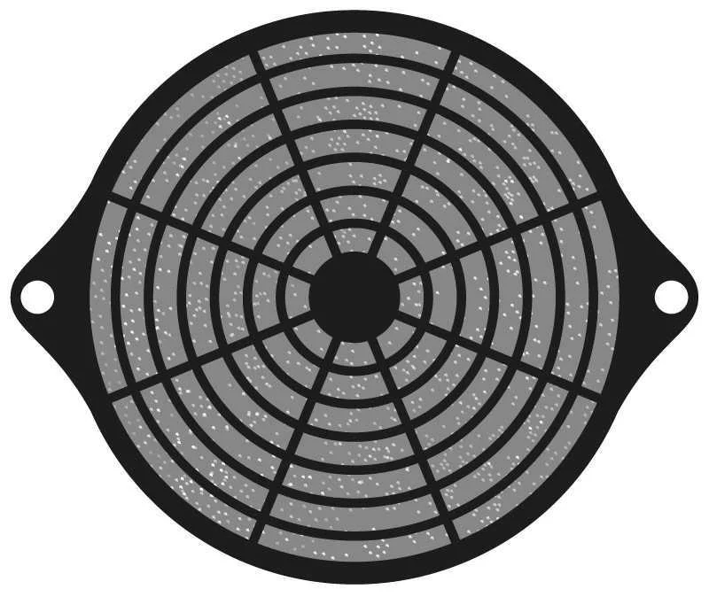 Grelha Protetora C/Filtro 170x150mm Plastico Preto
