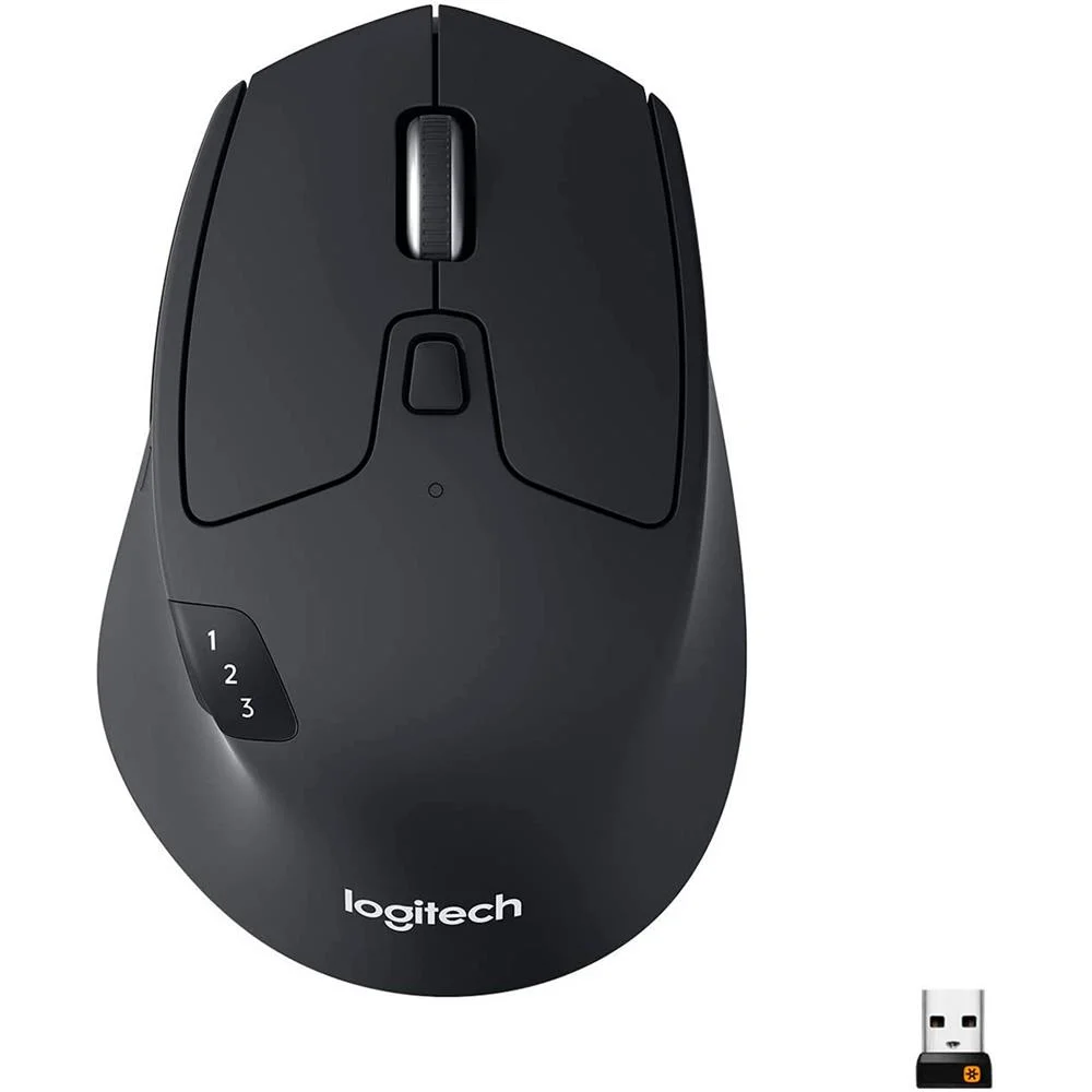 Rato &Oacute;ptico Logitech M720 Triathlon Wireless/Bluetooth 1000dpi Preto
